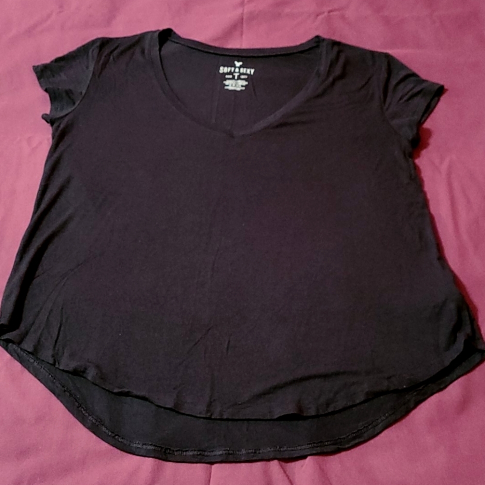 Black Soft and Sexy American Eagle V-Neck Tee